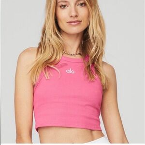 Alo Yoga Aspire tank in pink